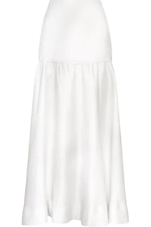 Andres Otalora Nuestro Tesoro Drop-Waist Linen Maxi Skirt