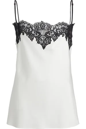 Stella McCartney Satin Contrast Lace Top