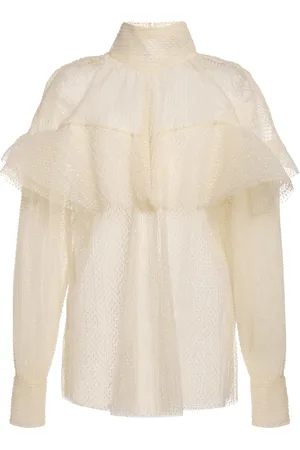 A.W.A.K.E. MODE Frill Detailed Tulle Top