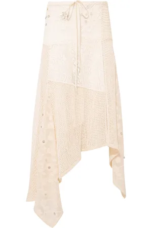SIEDRES Felipe Asymmetric Lace Midi Skirt