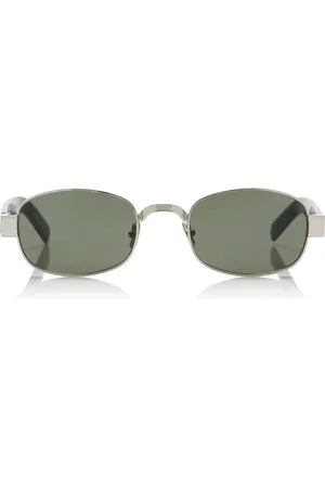 Saint Laurent Round-Frame Metal Sunglasses