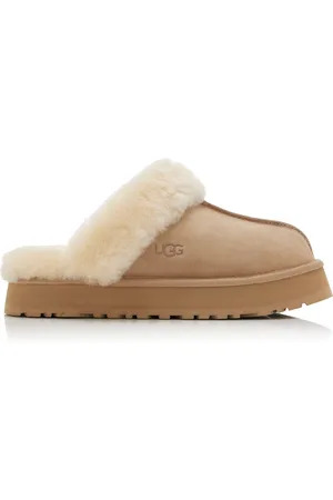 UGG Disquette Sheepskin Platform Slippers