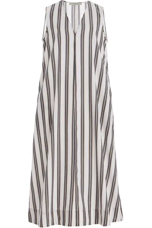 ASCENO The Nisha Cotton-Blend Midi Dress
