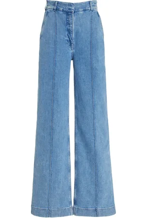 Another Tomorrow Stretch High-Rise Straight-Leg Jeans