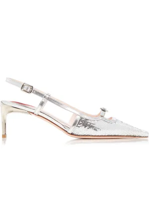 Roger Vivier Sequined Mini-Buckle Slingback Pumps
