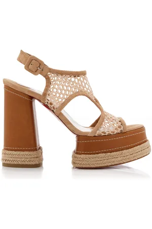 Christian Louboutin Almeja 130mm Crocheted Platform Sandals