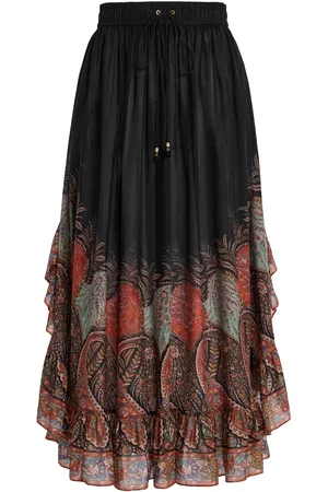 ZIMMERMANN Rhiannon Ruffled Silk Maxi Skirt