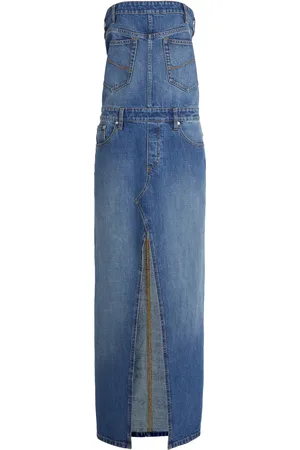 Stella McCartney Denim Strapless Maxi Dress