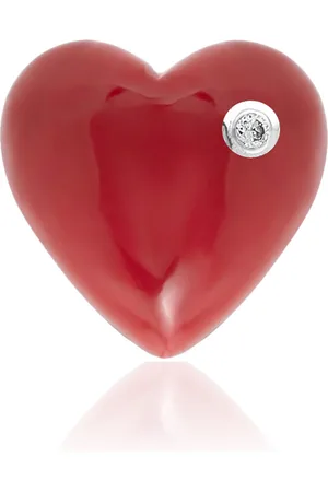 Aisha Baker LUV Enameled 18K White Gold Diamond Single Earring