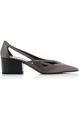Prada Cutout Satin Pumps
