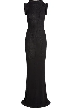 AYA MUSE Obi Sleeveless Knit Linen-Cotton Maxi Dress