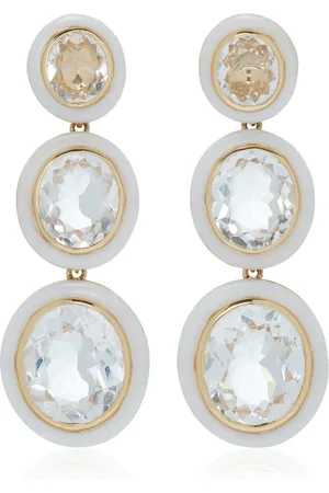 Goshwara 18K Yellow Gold Rock Crystal Earrings