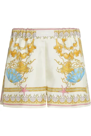 VERSACE La Vacanza Silk Twill Shorts
