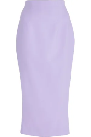 Sergio Hudson Wool Midi Pencil Skirt