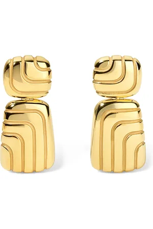 Pamela Zamore Labyrinth 18K Yellow Earrings