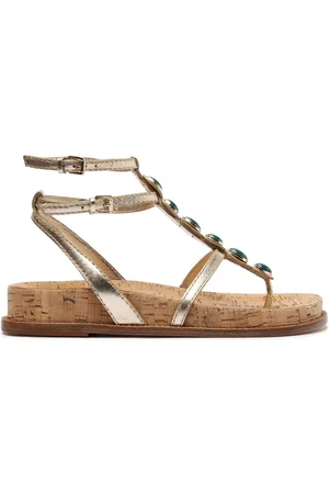 ALEXANDRE BIRMAN Jade Embellished Leather Sandals