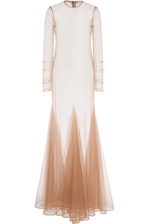 Kamperett Violette Tulle Maxi Sheath Dress