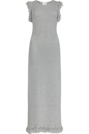 Paris Georgia Fringed Knit Maxi Dress