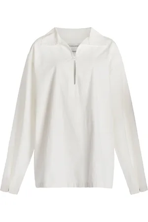 Victoria Beckham Wide-Collar Denim Top