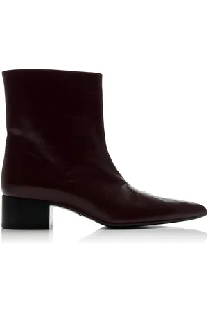Khaite Andee Leather Ankle Boots
