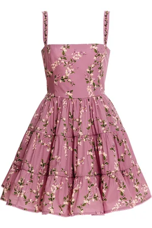 Agua by Agua Bendita Lima Tiered Linen Mini Dress