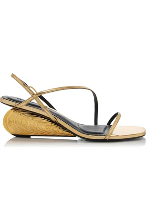 Simkhai Bridget Metallic Wedge Leather Sandals