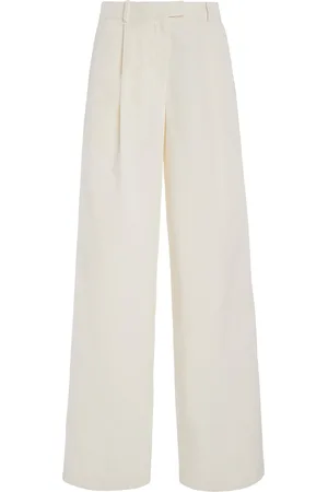 Another Tomorrow Cotton Wide-Leg Pants