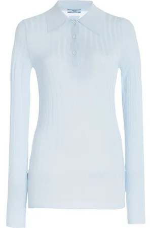 Prada Cashmere-Silk Polo Shirt