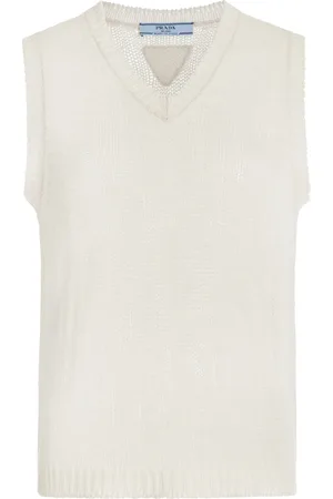 Prada Sheer-Knit Cashmere Vest