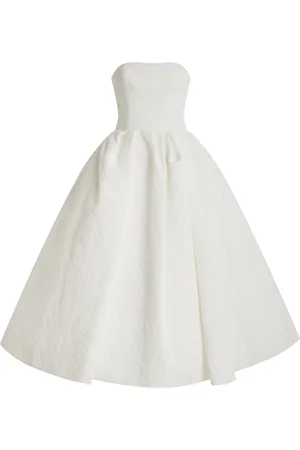 Carolina Herrera Strapless Midi Dress