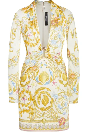 VERSACE La Vacanza Printed Jersey Mini Dress