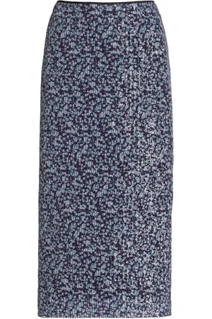 ROTATE Sequined Floral-Mesh Midi Skirt
