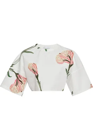 Giambattista Valli Printed Cotton Poplin Top