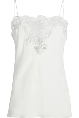Salvatore Ferragamo Lace-Detailed Silk Camisole