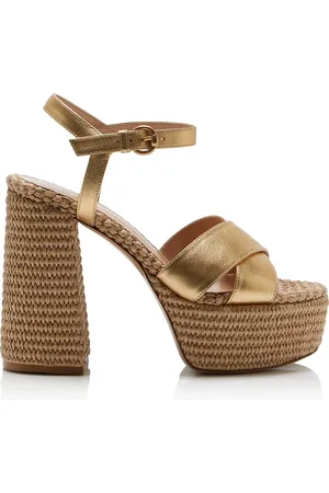 Gianvito Rossi Bebe Leather Platform Sandals