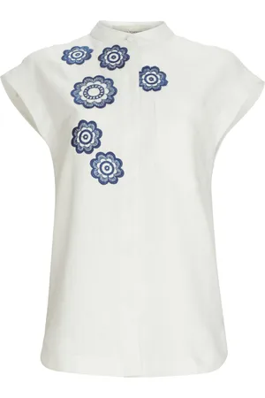 Silvia Tcherassi Adele Linen-Cotton Top