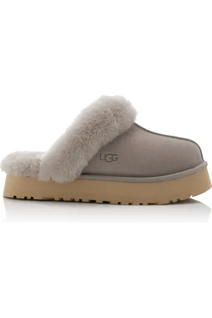 UGG Disquette Sheepskin Platform Slippers