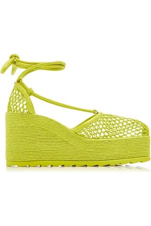 Bottega Veneta Lace-Up Wedge Espadrilles