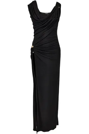 VERSACE La Vacanza Safety Pin Jersey Gown