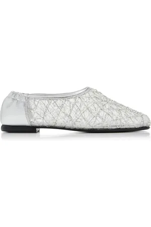 Simkhai Eden Embroidered Metallic Ballet Flats