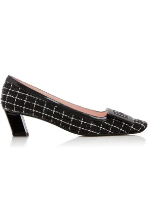 Roger Vivier Belle Vivier Patent Leather-Trimmed Pumps