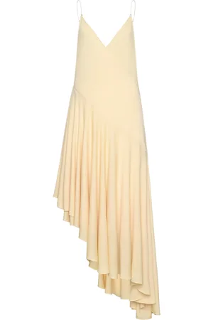Alaïa Asymmetric Cotton Midi Slip Dress
