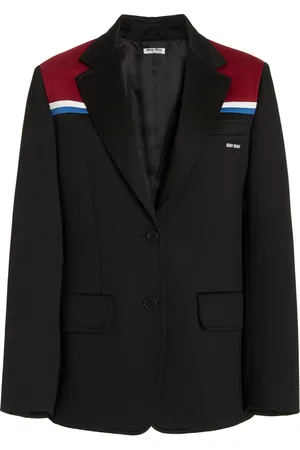 Miu Miu Notched Collar Fleece Blazer