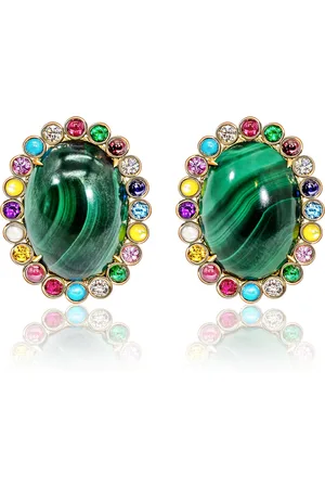 Aisha Baker Music Box 18K Gold Multi-Stone Earrings