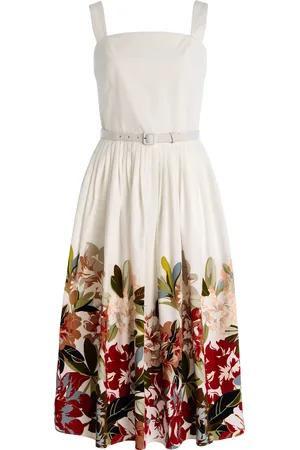 ADAM LIPPES Hoban Rhododendron-Printed Cotton-Poplin Midi Dress