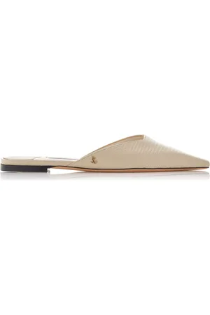 Jimmy Choo Vivi Lizard-Effect Leather Mules