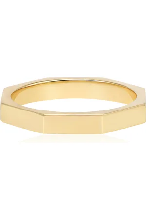 Aisha Baker Finger Crossed Plain 18K Yellow Ring