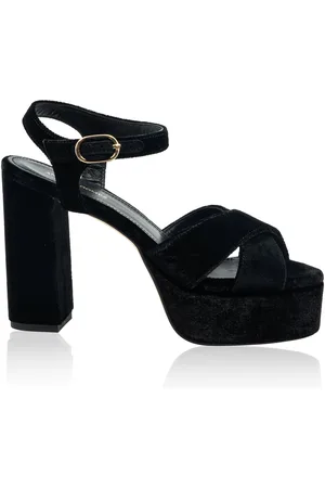 Andrea Gomez Bella Velvet Platform Sandals
