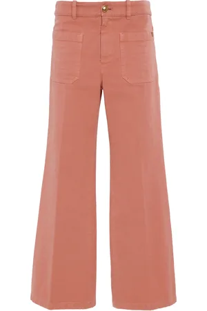 Chloé Cropped Cotton Canvas Bootcut Pants