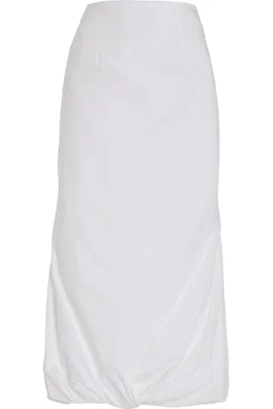 16Arlington Liore Draped Cotton Midi Skirt